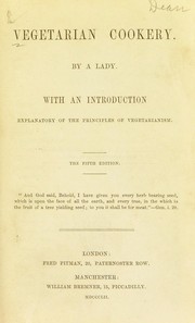 Front cover of Vegetarian cookery by Martha Brotherton