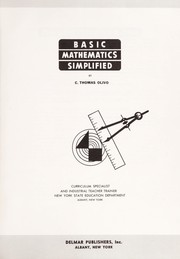 Cover of Basic mathematics simplified by C. Thomas Olivo