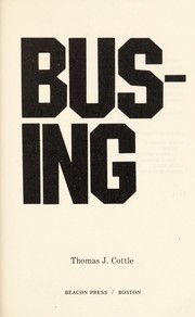 Cover of Busing by Thomas J. Cottle