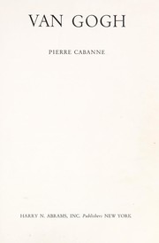 Cover of Van Gogh by Pierre Cabanne
