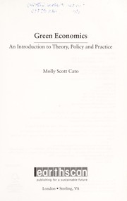 Front cover of Green economics by Molly Scott Cato