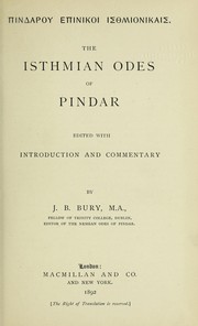 Front cover of Pindarou epinikoi isthmionikais by Pindar