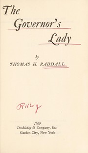 Cover of The Governor's lady by Thomas Head Raddall
