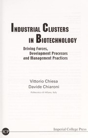 Front cover of Industrial Clusters In Biotechnology by Vittorio Chiesa