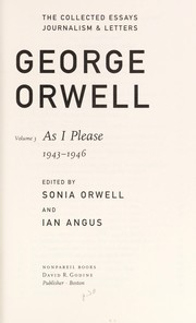 Front cover of The Collected Essays, Journalism and Letters of George Orwell by George Orwell