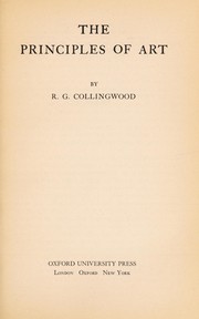 Cover of The principles of art by R. G. Collingwood