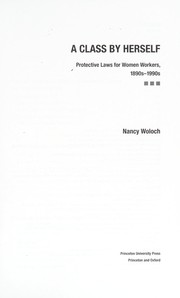 Cover of A class by herself by Nancy Woloch