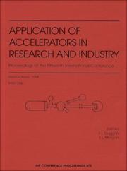 Front cover of Applications of Accelerators in Research and Industry: Proceedings of the Fifteenth International Conference by Unknown