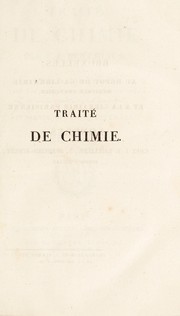 Cover of Trait©♭ de chimie min©♭rale, v©♭g©♭tale et animale ... by Jöns Jacob Berzelius