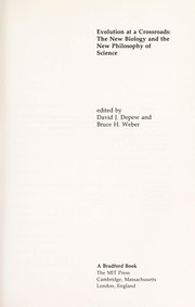 Cover of Evolution at a crossroads by David J. Depew