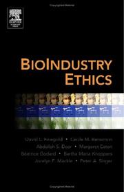 Cover of BioIndustry ethics by David Finegold