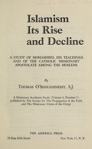 Cover of Islamism, its rise and decline by Thomas J. O'Shaughnessy
