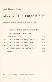 Cover of El hombre en la encrucijada by José Ferrater Mora