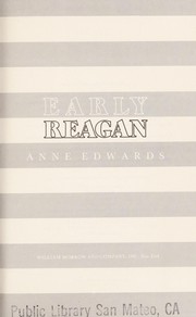 Cover of Early Reagan by Anne Edwards