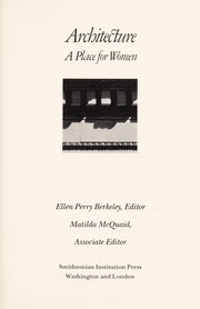 Cover of Architecture by Ellen Perry Berkeley