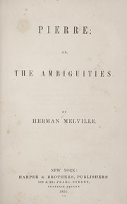 Front cover of Pierre, or the Ambiguities by Herman Melville