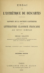 Front cover of Essai sur l'esthétique de Descartes by Émile Krantz