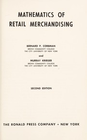 Front cover of Mathematics of retail merchandising by Bernard P. Corbman