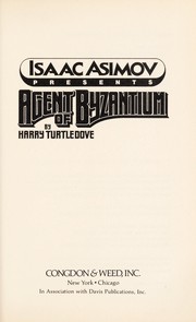 Front cover of Agent of Byzantium by Harry Turtledove