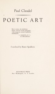Cover of Poetic art by Paul Claudel