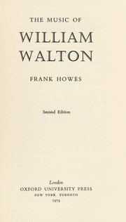 Front cover of The music of William Walton by Frank Stewart Howes