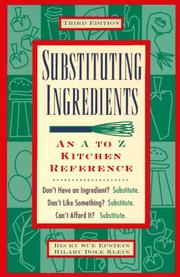 Cover of Substituting ingredients by Becky Sue Epstein