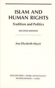 Front cover of Islam and human rights by Ann Elizabeth Mayor