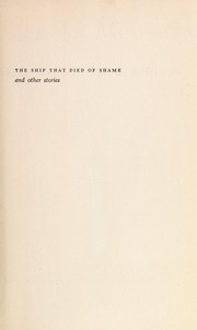 Cover of The ship that died of shame, and other stories by Nicholas Monsarrat