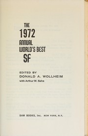 Front cover of The 1972 annual world's best SF by Donald A. Wollheim
