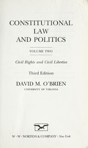 Cover of Constitutional law and politics by David M. O'Brien
