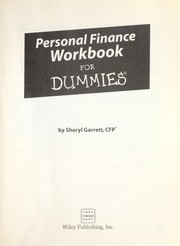 Front cover of Personal finance workbook for dummies by Sheryl Garrett