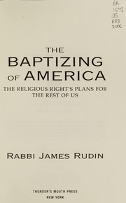 Front cover of The baptizing of America by A. James Rudin