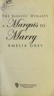 Cover of A Marquis to Marry by Amelia Grey
