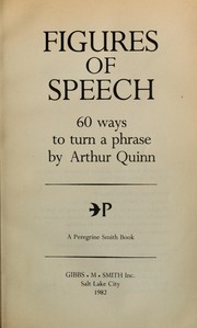 Front cover of Figures of speech by Arthur Quinn