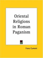 Cover of Oriental Religions in Roman Paganism by Franz Cumont