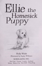 Front cover of Ellie the homesick puppy by Holly Webb