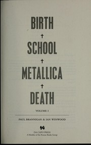 Front cover of Birth school Metallica death by Paul Brannigan