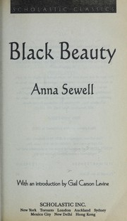 Front cover of Black Beauty by Anna Sewell