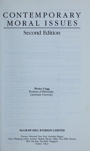 Cover of Contemporary Moral Issues by Wesley Cragg