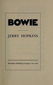 Cover of Bowie by Jerry Hopkins