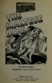 Front cover of The Maltese dog by Anne Capeci