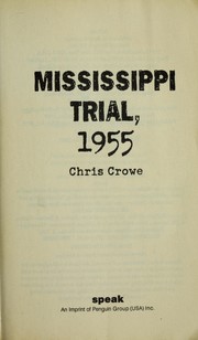 Front cover of Mississippi trial, 1955 by Chris Crowe