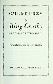 Cover of Call me lucky by Bing Crosby