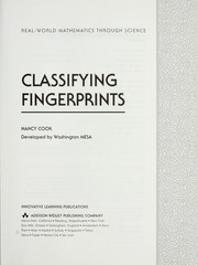 Cover of Classifying fingerprints by Nancy Cook