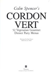 Cover of Colin Spencer's Cordon Vert by Spencer, Colin.