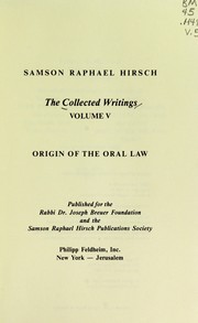 Cover of The collected writings by Samson Raphael Hirsch