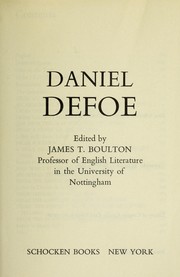 Cover of Daniel Defoe by Daniel Defoe