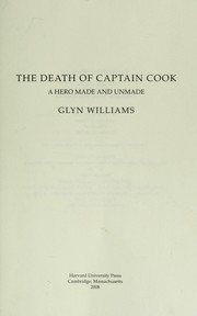 Front cover of The death of Captain Cook by Glyndwr Williams