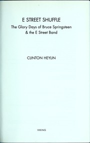 Front cover of E Street shuffle by Clinton Heylin