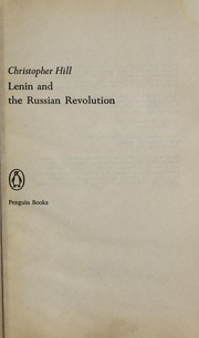 Front cover of Lenin and the Russian revolution by Christopher Hill